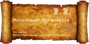 Morschauer Mirandella névjegykártya